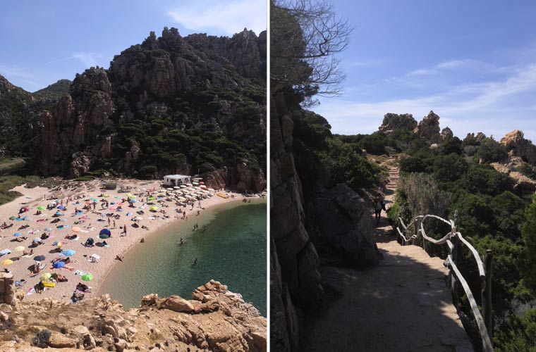 Eine romantische, geschützte und erholsame Bucht inmitten der rosa schimmernden Felsklippen Nordsardiniens an der Grenze zwischen Gallura und Anglona: feiner Sand, der vom vielfarbigen Meer umspült wird